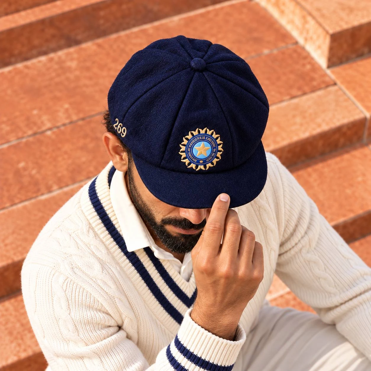 India Cricket Team Test cap - Baggy Navy Blue